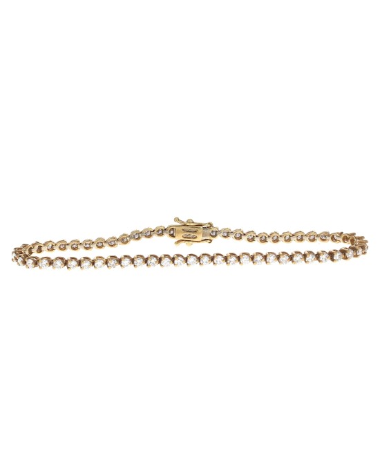 Diamond Inline Bracelet in Gold